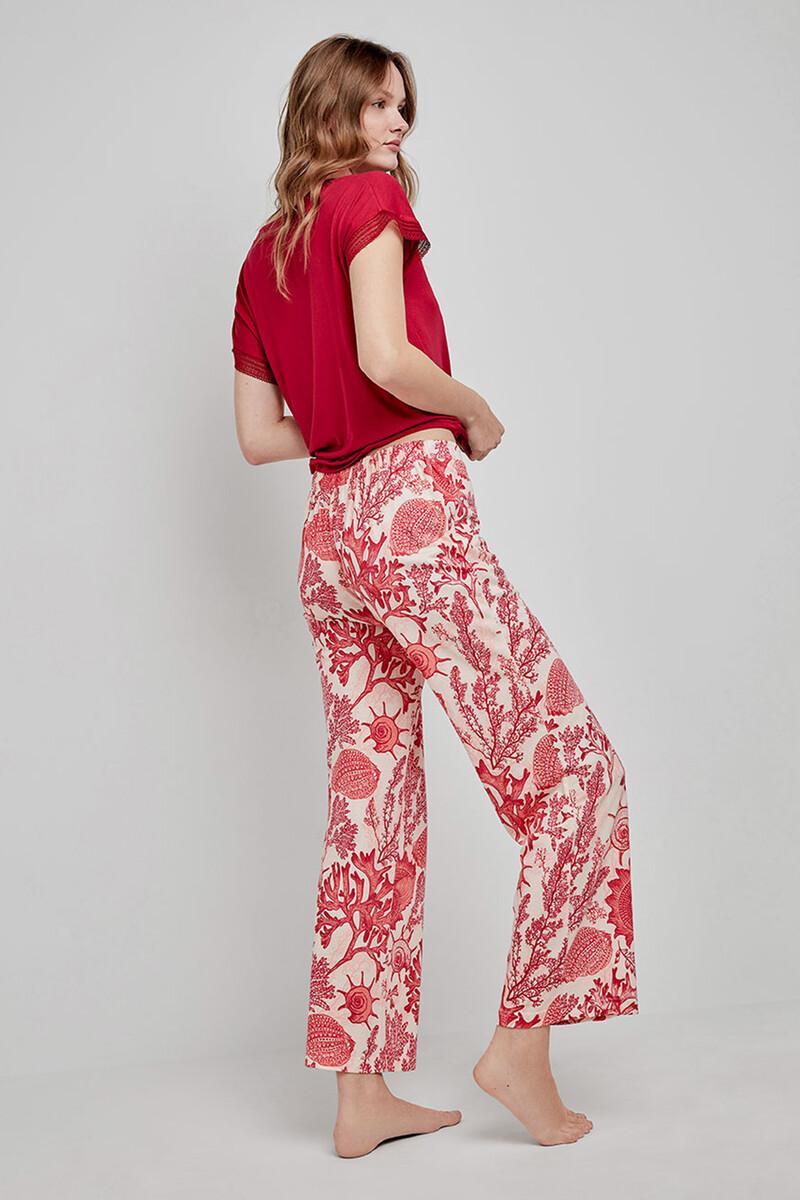 women'secret Camiseta pijama satinada granate Ofertas
