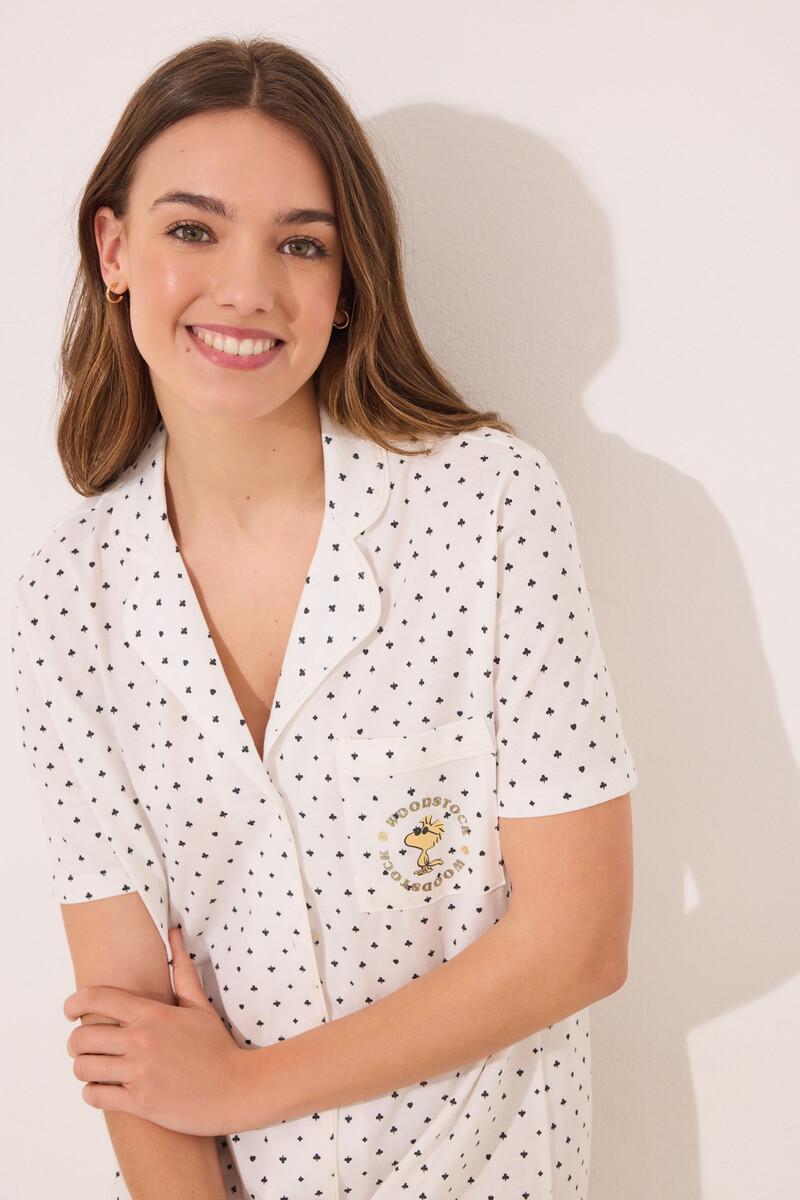 women'secret Camisón camisero algodón topos Snoopy Venta caliente