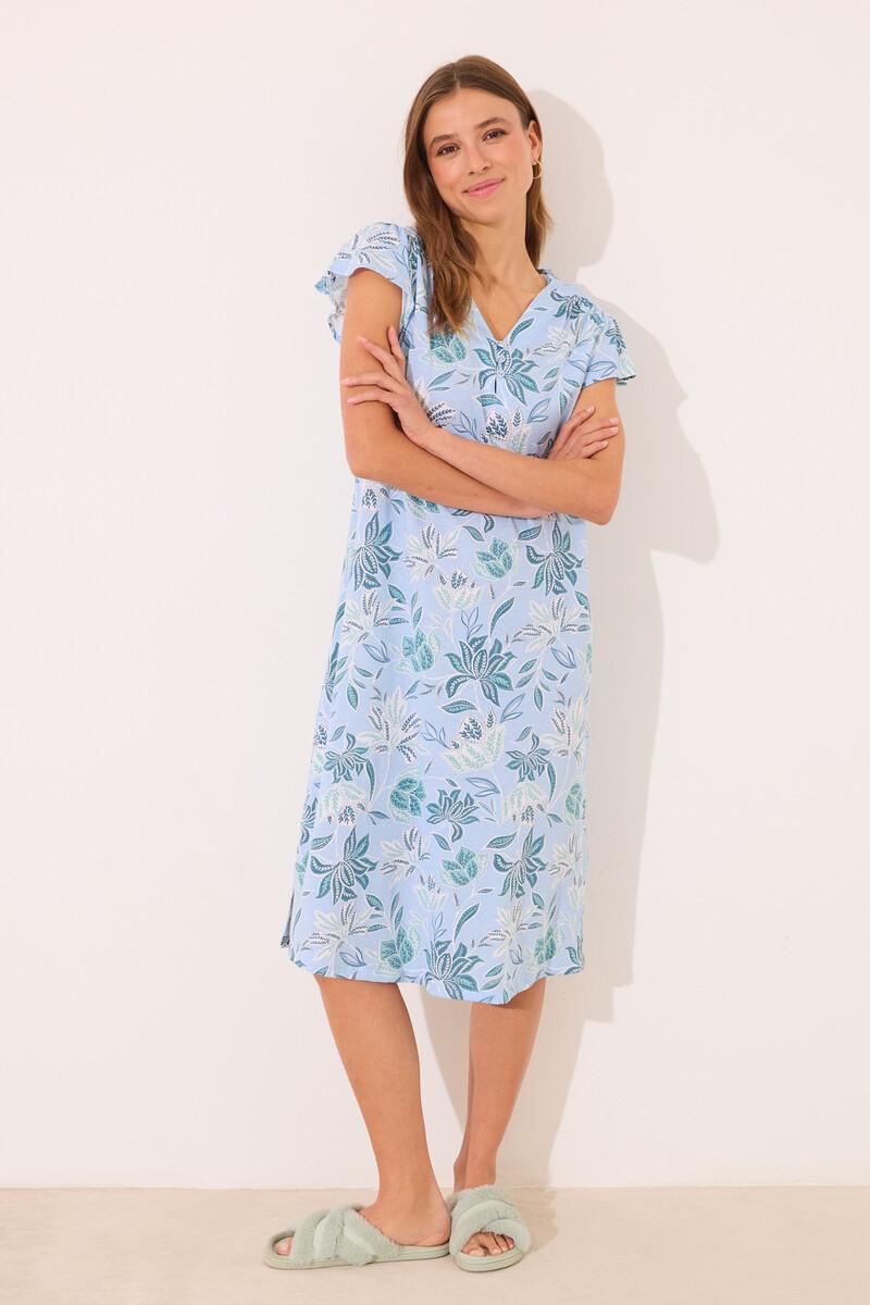 women'secret Camisón midi 100% algodón estampado flores Rebajas baratas