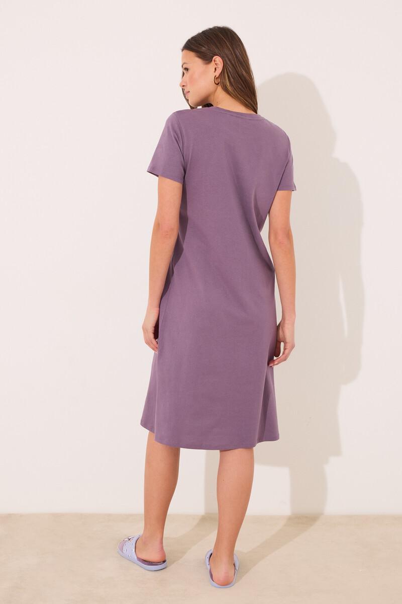 women'secret Camisón midi 100% algodón morado Snoopy Rebajas de fábrica