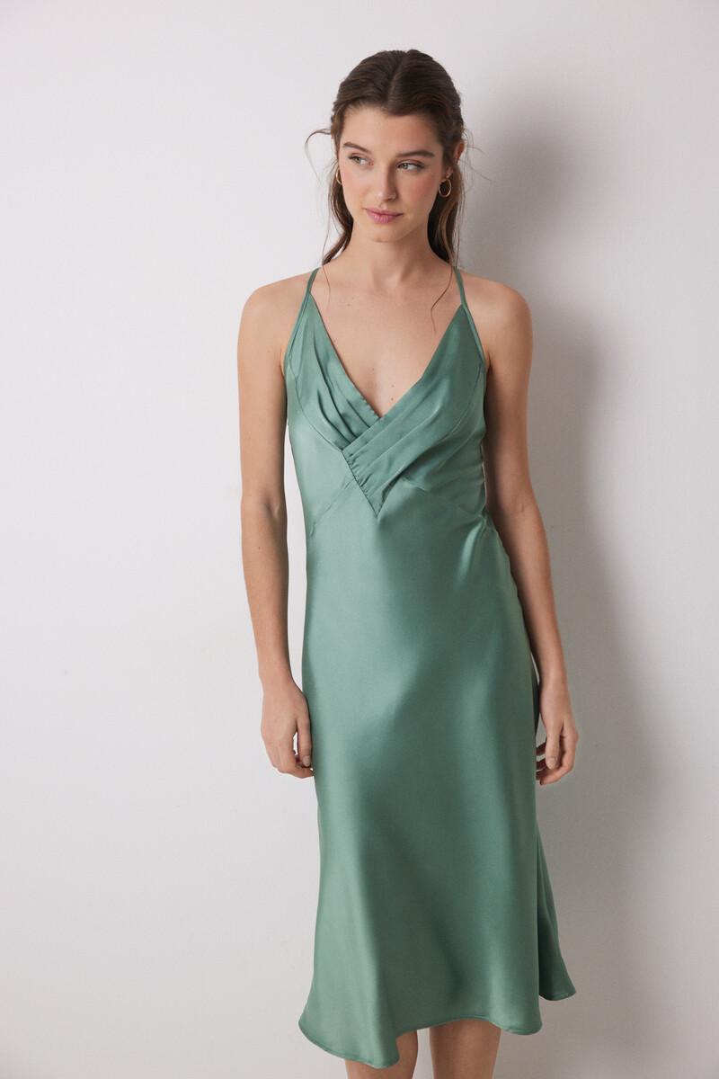 women'secret Camisón midi satén verde Los más vendidos