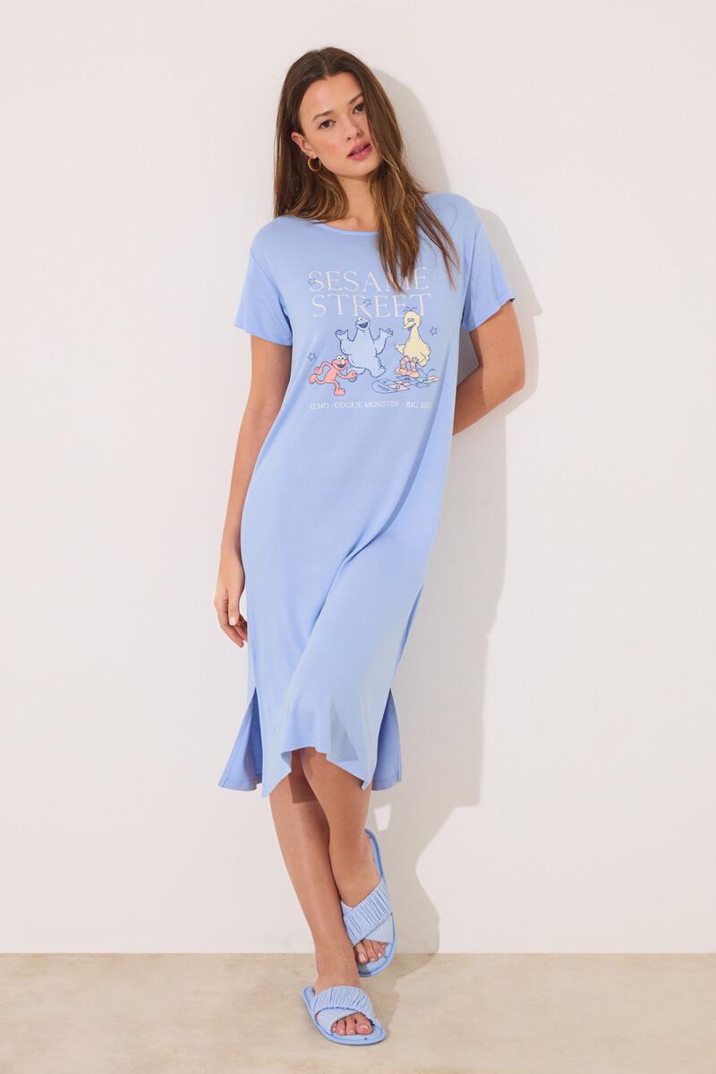 women'secret Camisón midi soft touch "Barrio Sésamo"