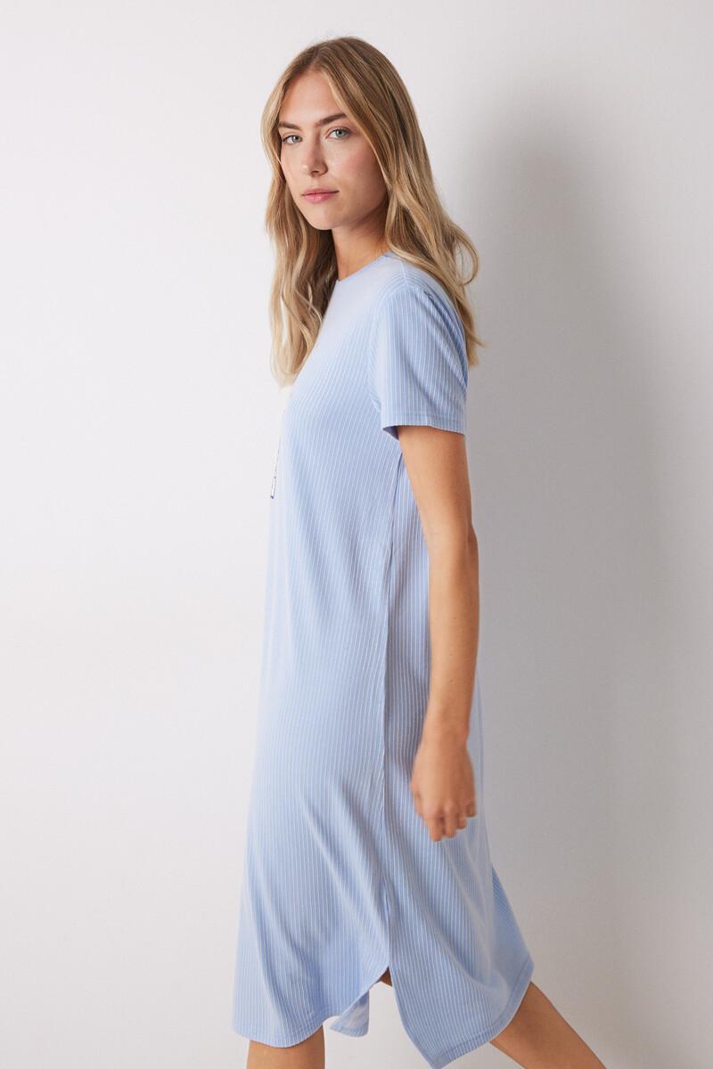women'secret Camisón midi canalé rayas Snoopy Tienda