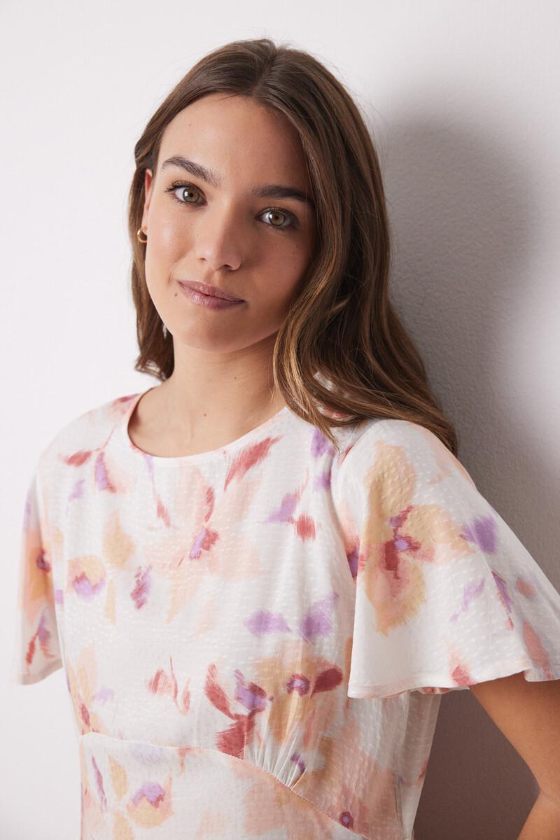 women'secret Vestido midi viscosa allover flores Liquidación