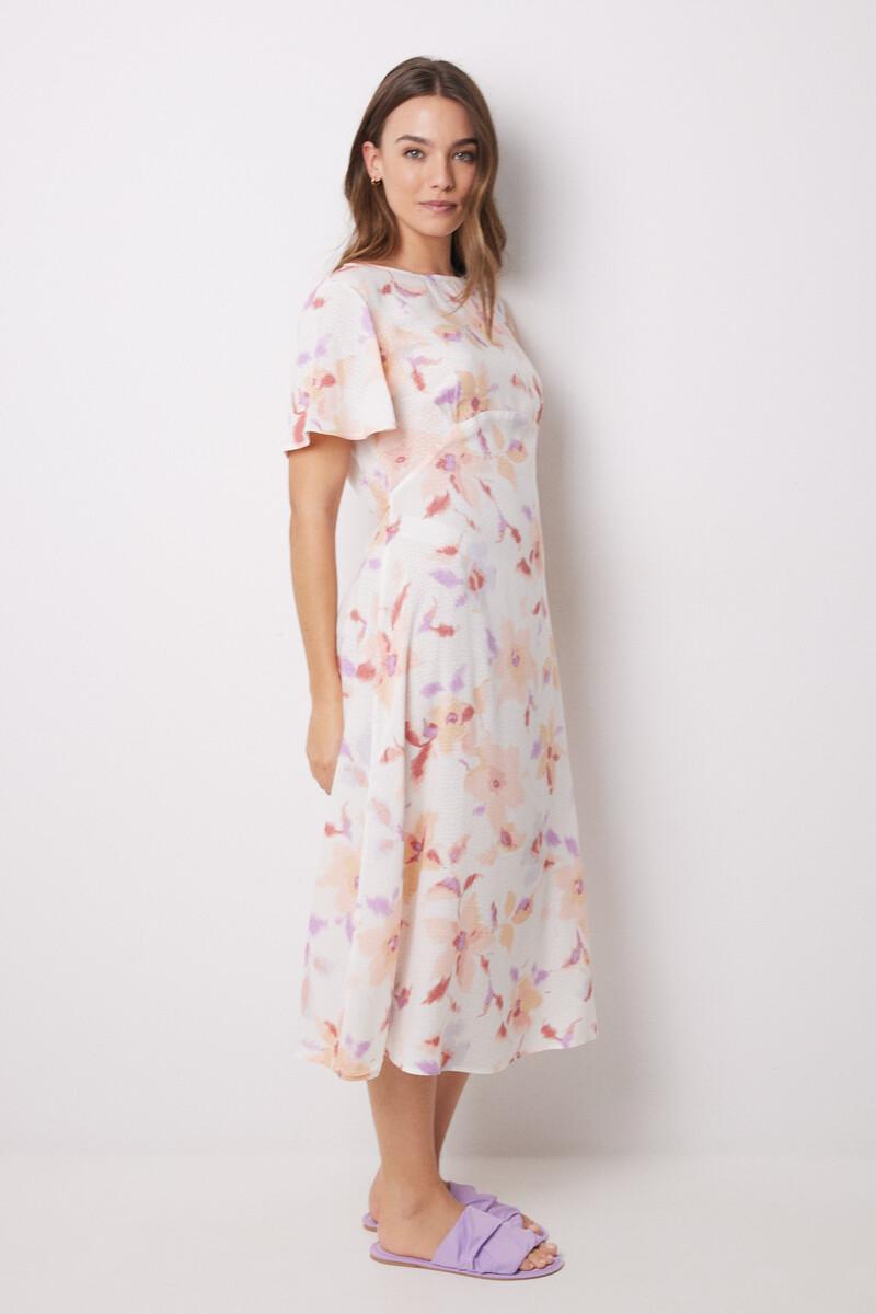 women'secret Vestido midi viscosa allover flores Liquidación