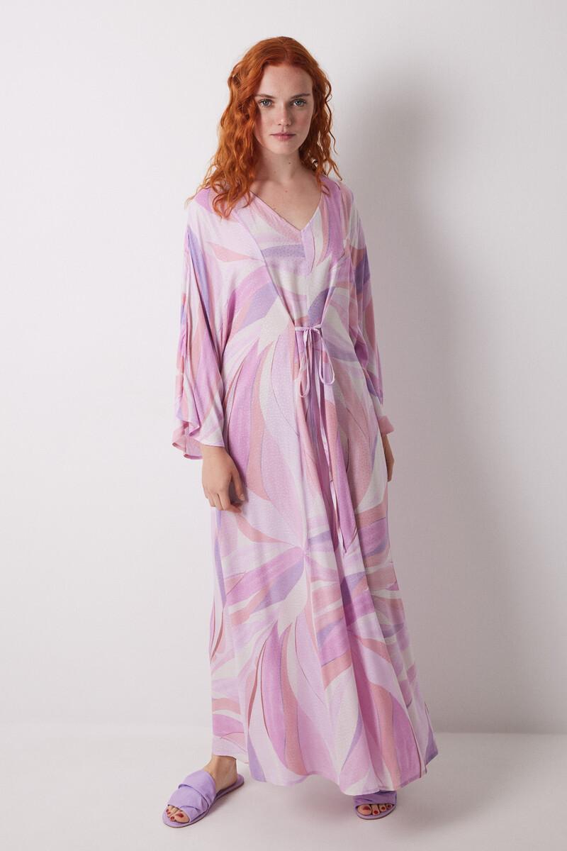women'secret Vestido midi viscosa allover geométrico