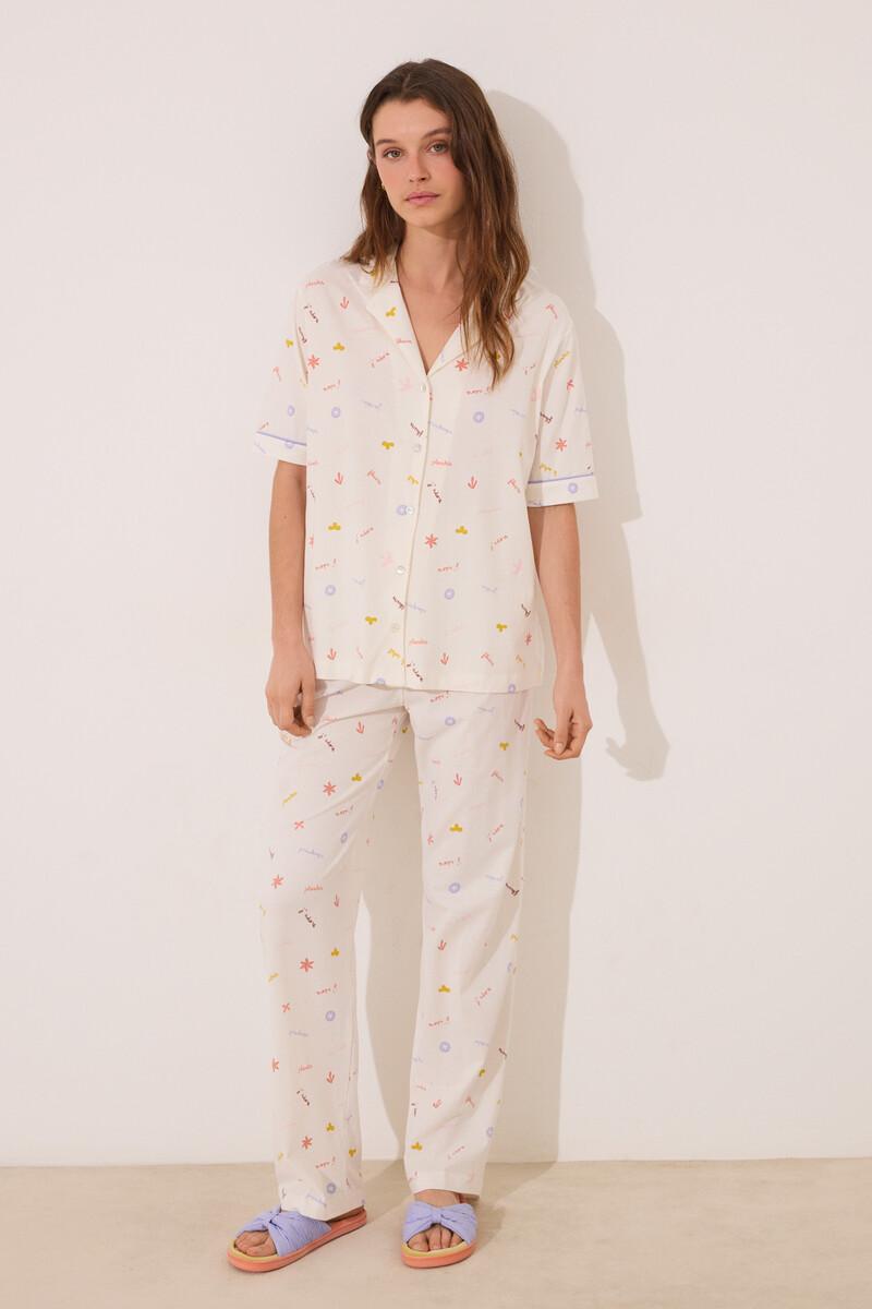 women'secret Pijama camisero 100% algodón print “J´ADORE” Envío gratis
