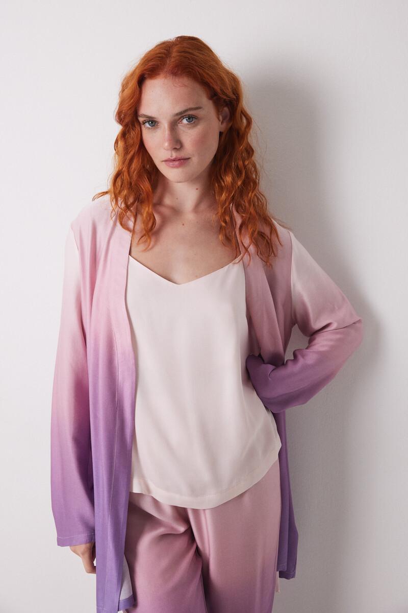 women'secret Set pijama largo satén degradado Oferta especial
