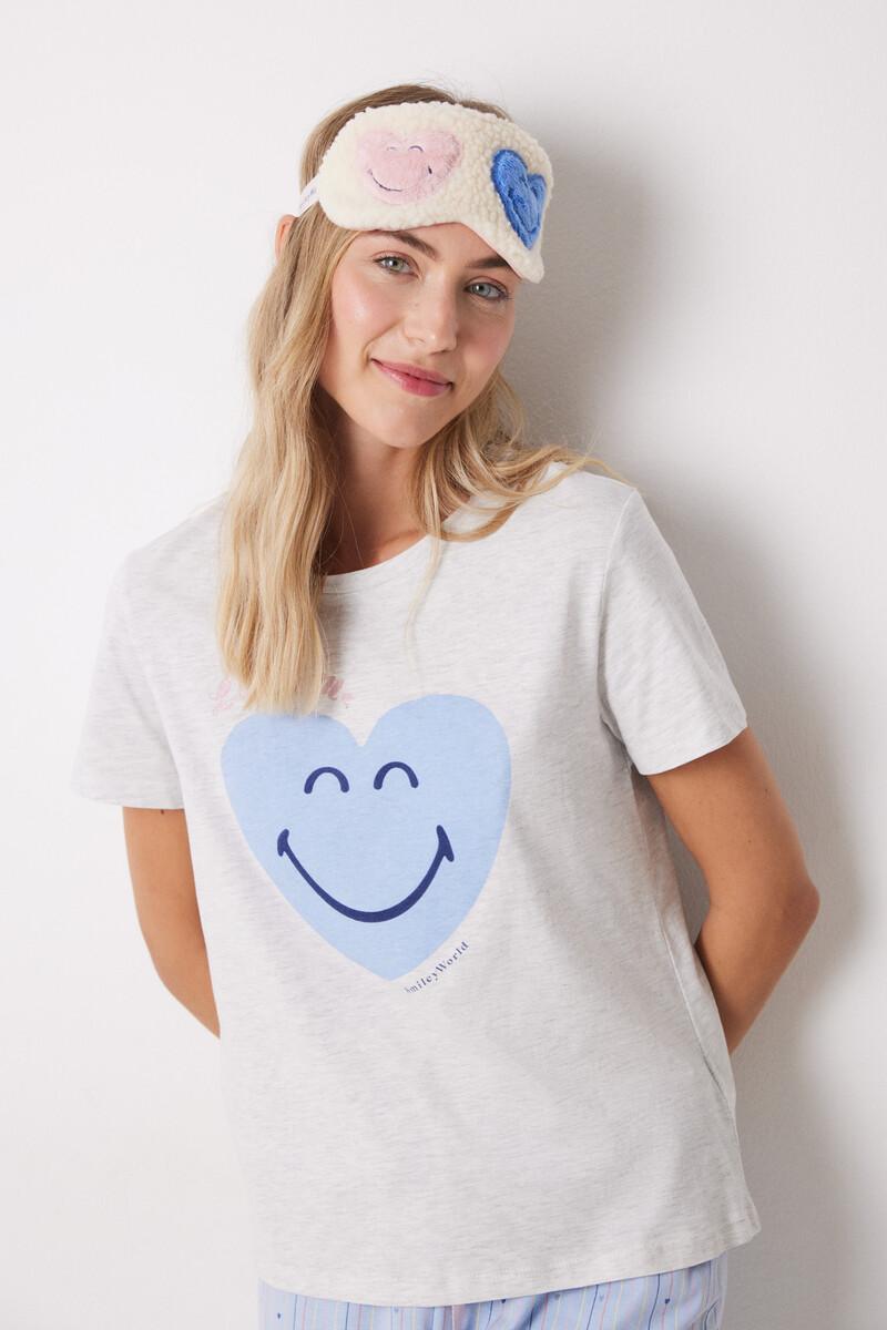 women'secret Pijama 100% algodón azul corazones Envío gratis