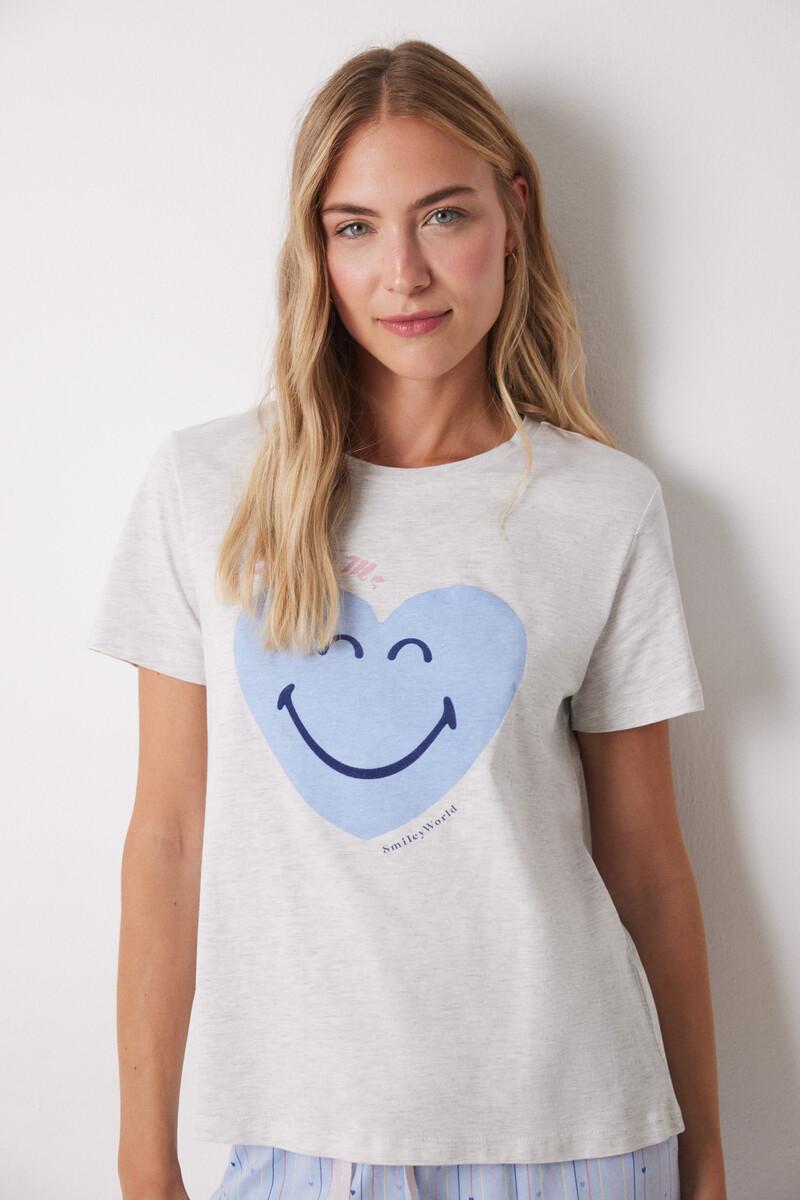 women'secret Pijama 100% algodón azul corazones Envío gratis