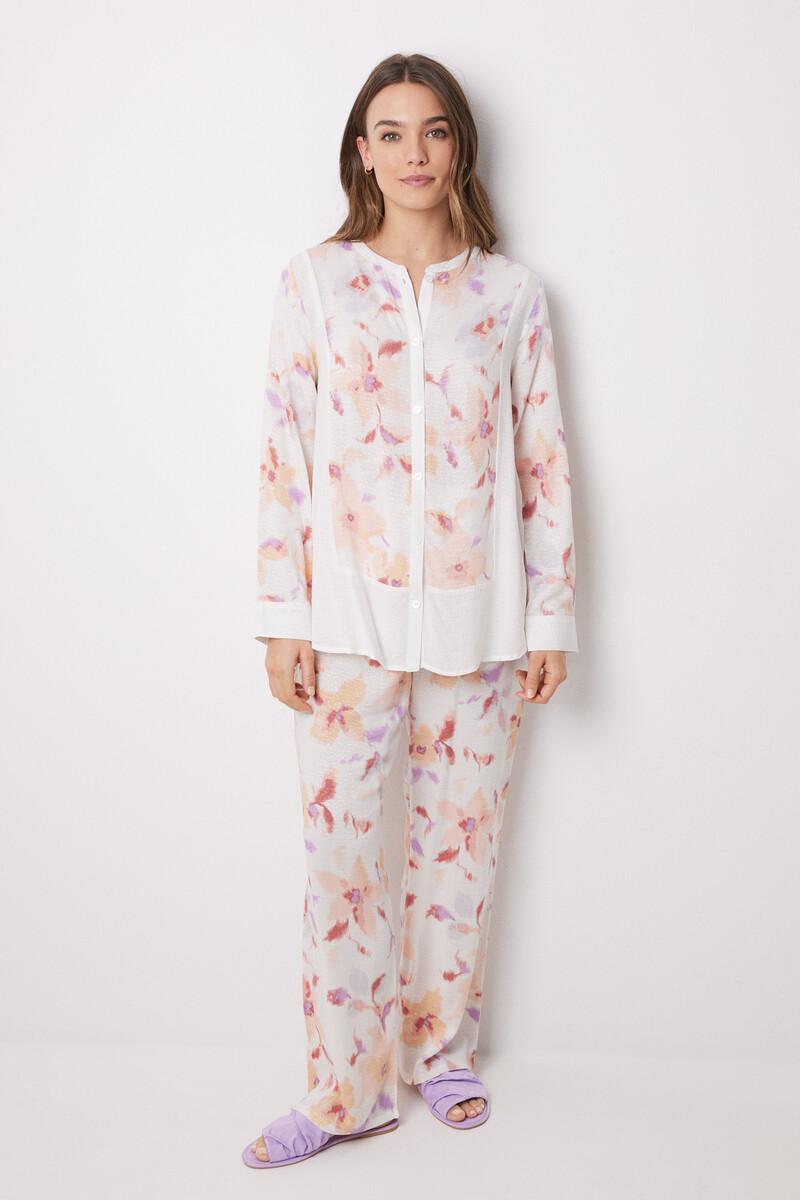 women'secret Pijama camisero largo viscosa flores