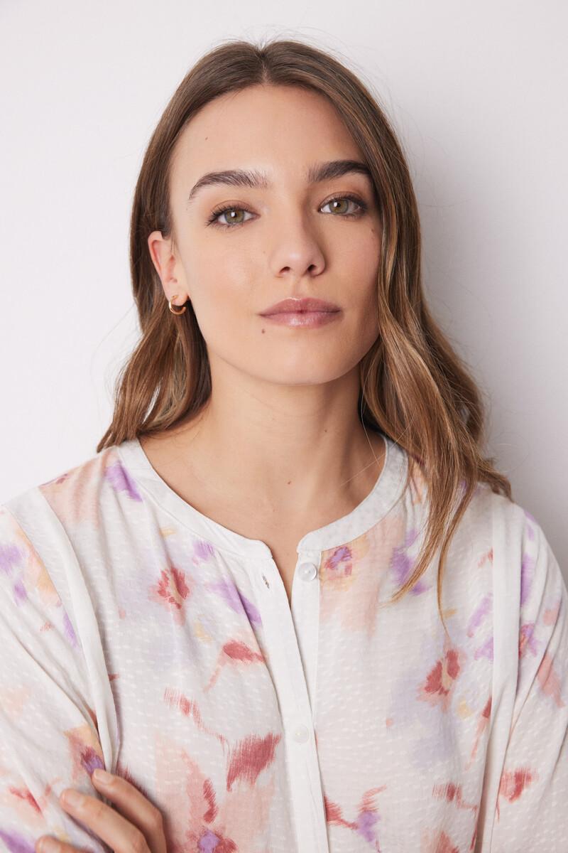 women'secret Pijama camisero largo viscosa flores Precio de fábrica