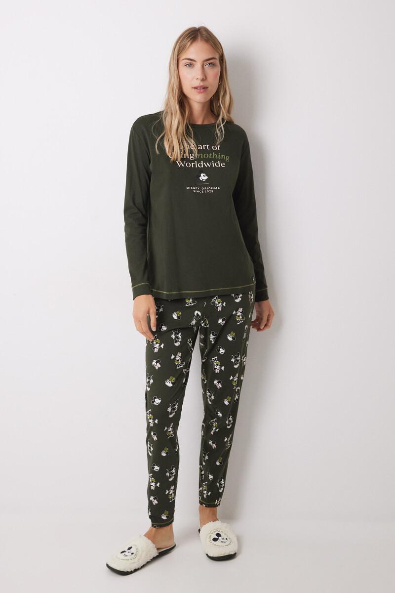 women'secret Pijama largo algodón Mickey & Minnie Solo queda un día