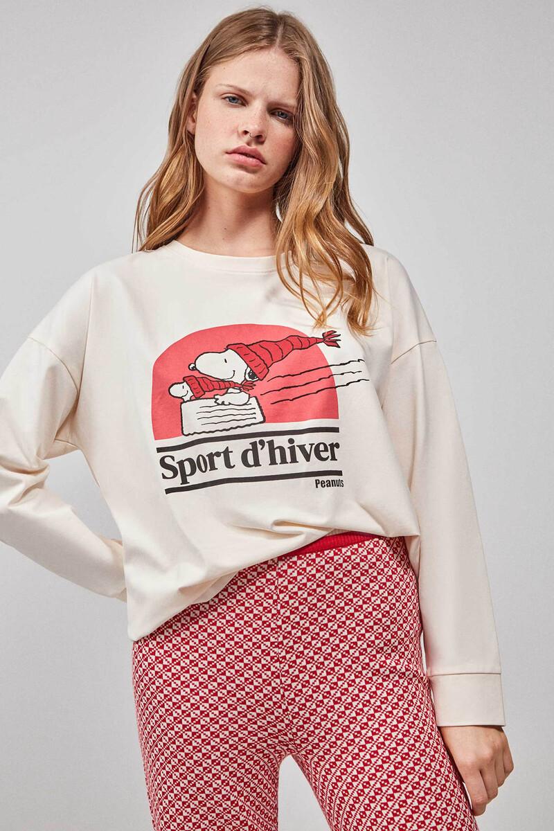 women'secret Camiseta pijama manga larga Snoopy Ventas relámpago