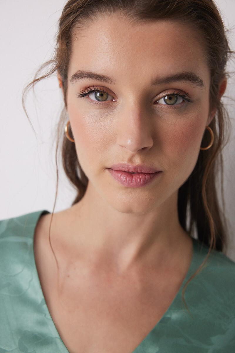 women'secret Vestido caftán satén jacquard verde Envío gratis