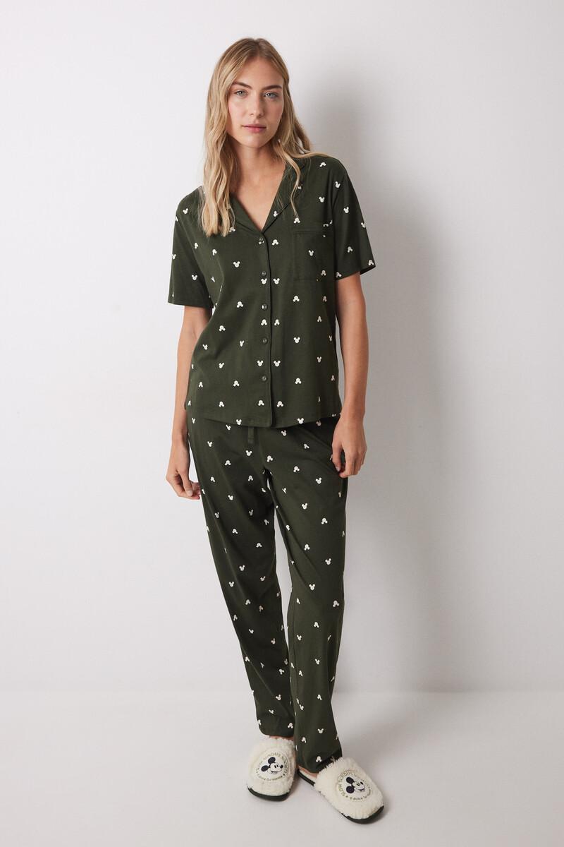 women'secret Pijama camisero algodón logo Mickey Mouse
