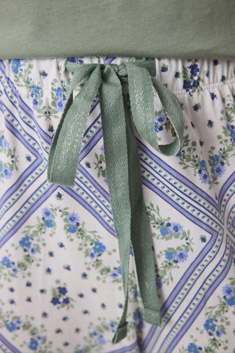women'secret Pijama 100% algodón estampado pañuelo Ofertas de temporada