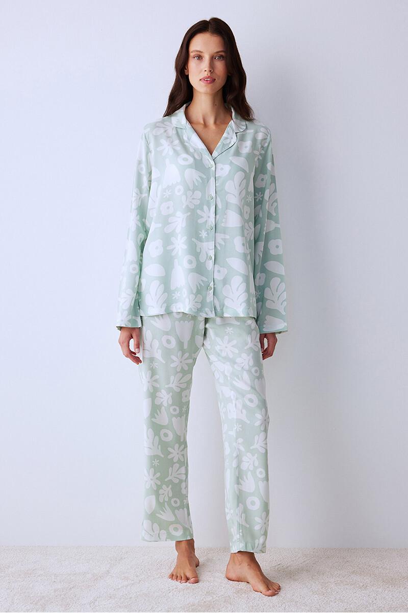women'secret Conjunto de pijama camisero largo