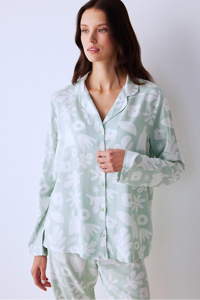 women'secret Conjunto de pijama camisero largo Grandes ahorros