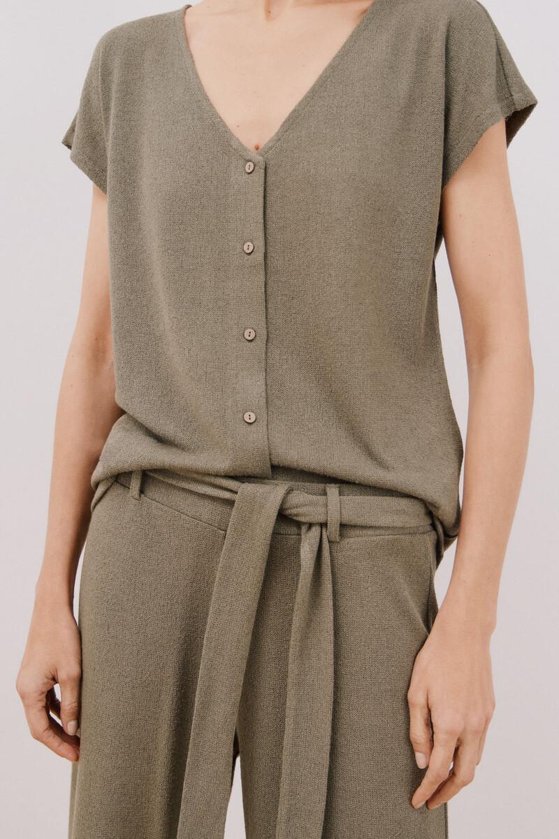 women'secret Camiseta aspecto rústico con botones Ofertas