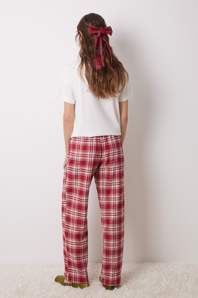 women'secret Pantalón pijama cuadros algodón rojo Últimos 3 días