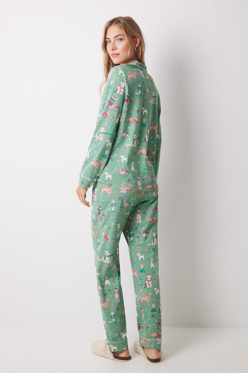 women'secret Pijama camisero 100% algodón perros navideños Solo hoy