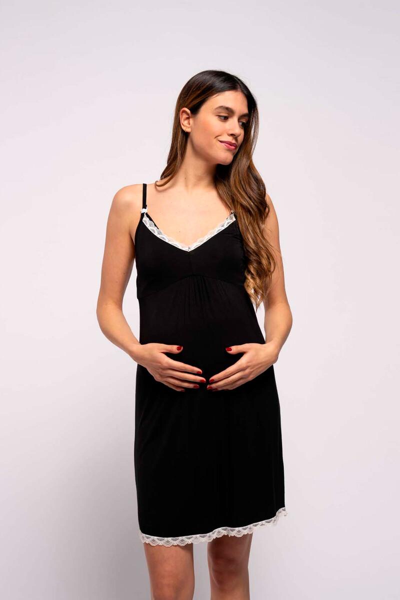 women'secret Camisón de lactancia con encaje contraste