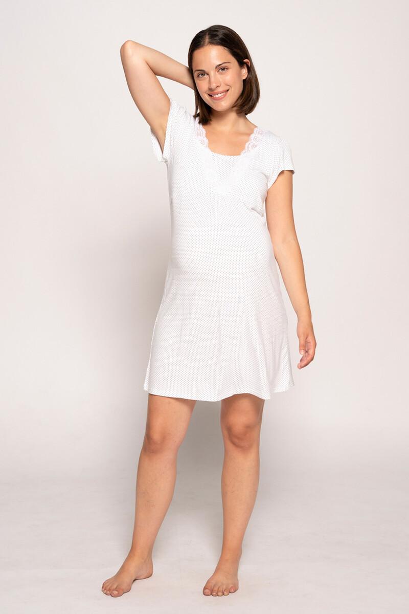 women'secret Camisón de lactancia con manga corta y lunares Libre de impuestos