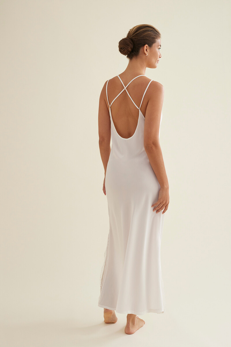women'secret Camisón Lencero Largo Tirantes Satén Grandes ahorros