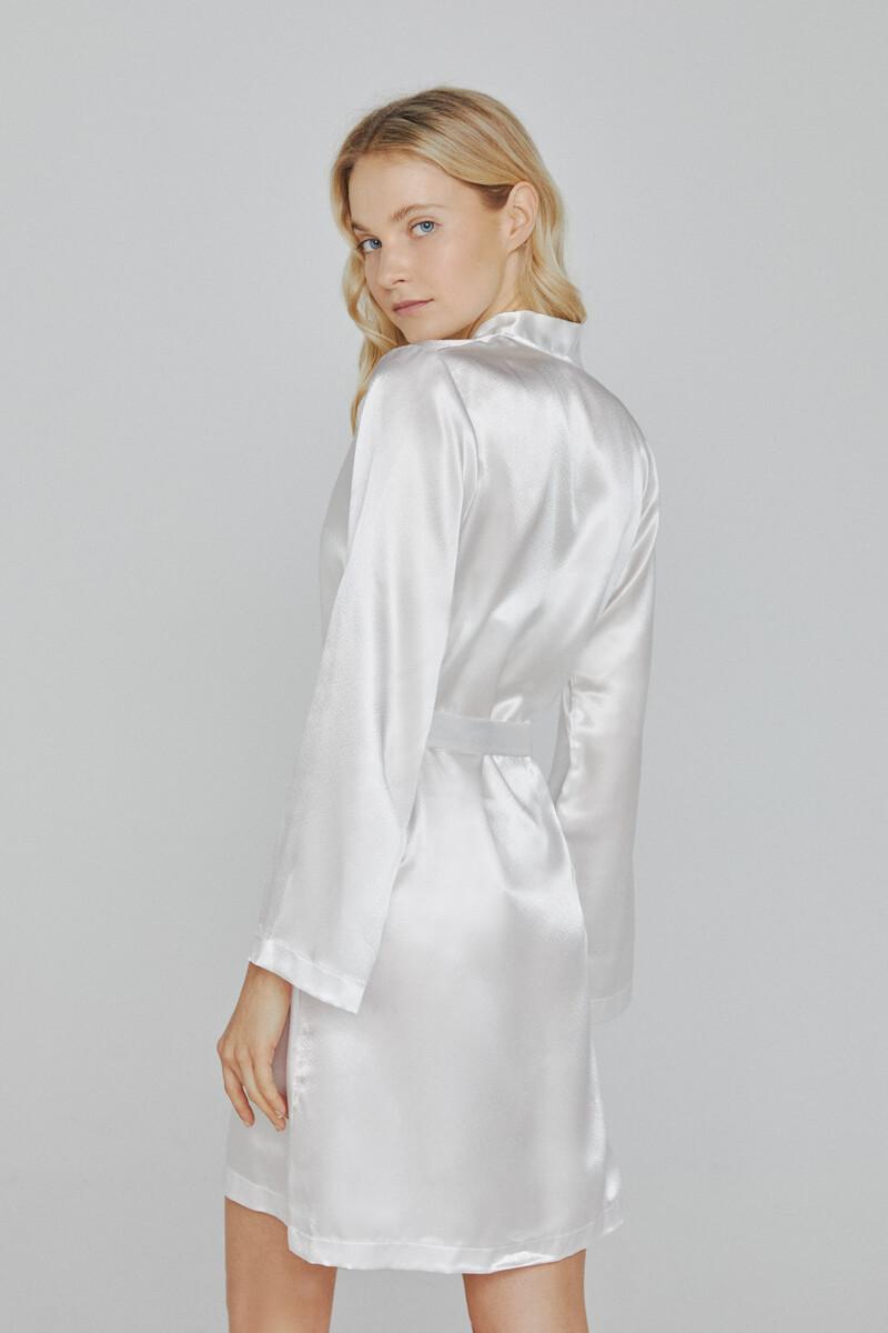 women'secret Bata de mujer Ivette Bridal corta de satén en blanco Devoluciones gratuitas