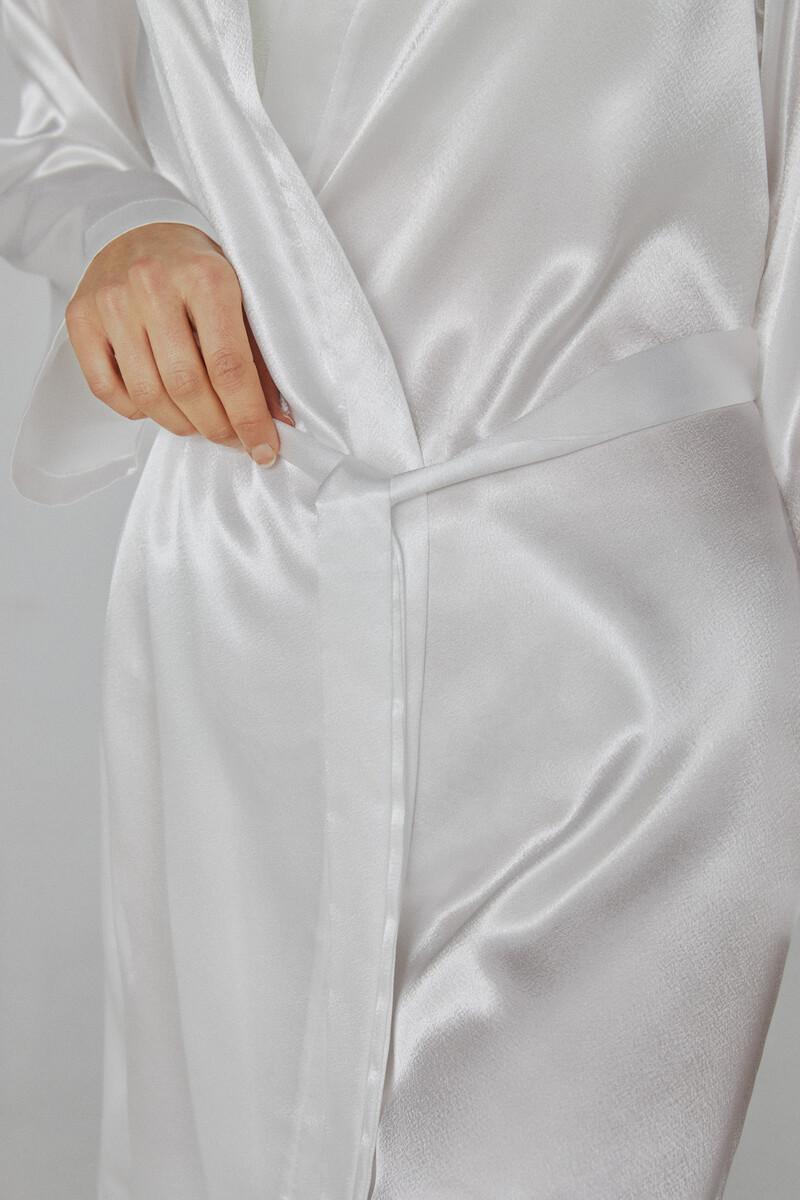 women'secret Bata de mujer Ivette Bridal corta de satén en blanco Devoluciones gratuitas