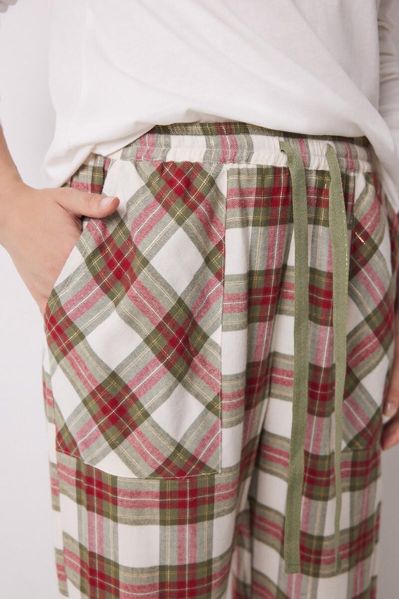 women'secret Pantalón pijama cuadros algodón verde Rebajas online