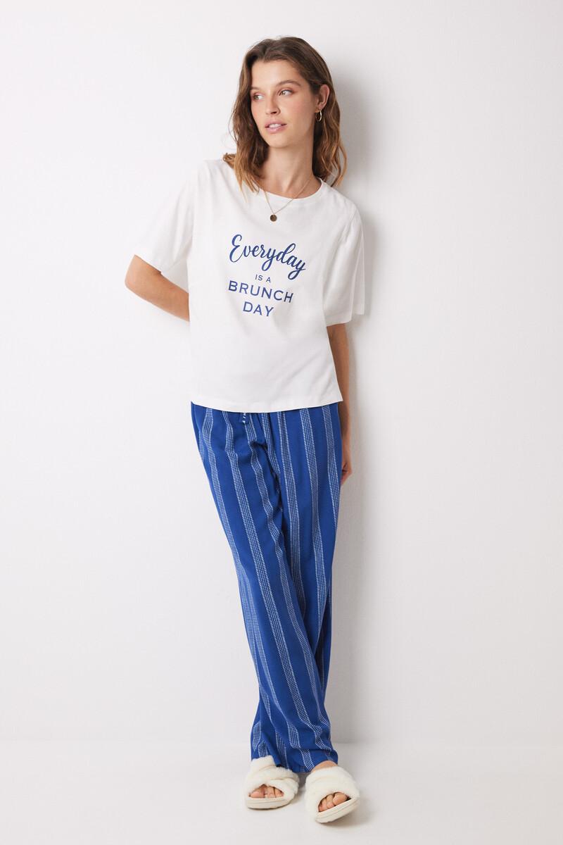 women'secret Camiseta manga corta 100% algodón marfil Últimos 3 días