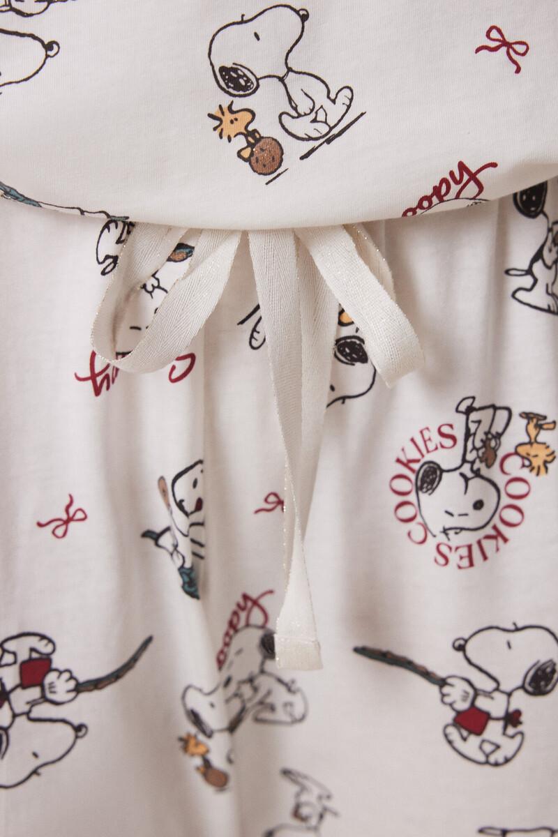 women'secret Pijama largo 100% algodón Snoopy Liquidación