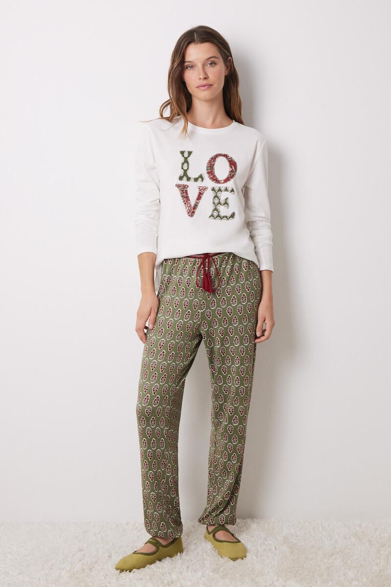 women'secret Pantalón pijama flores súper soft