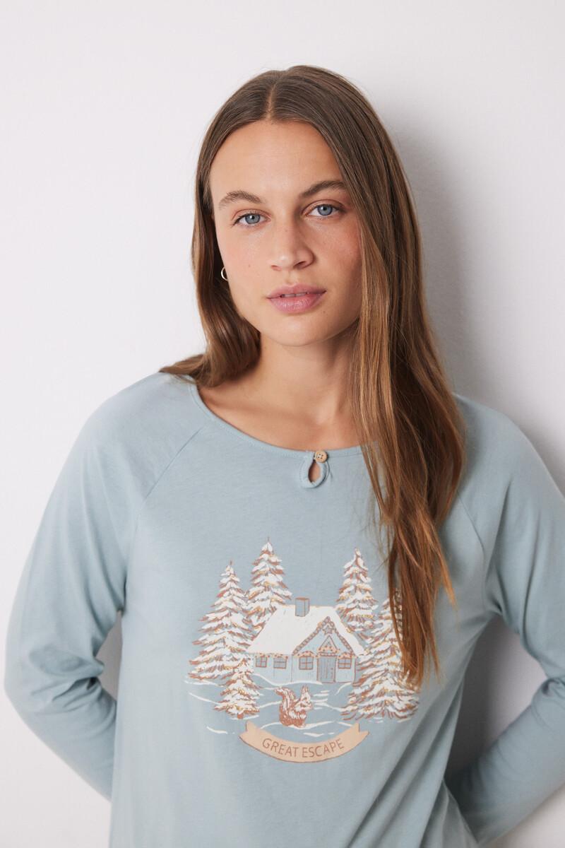 women'secret Pijama largo 100% algodón cuadros navideños Ofertas de temporada