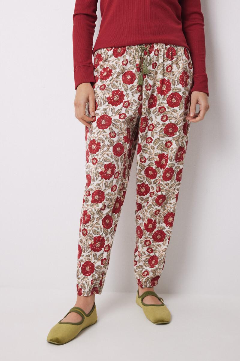 women'secret Pantalón pijama flores 100% algodón Ofertas especiales
