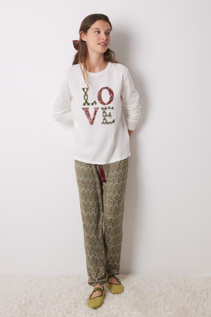 women'secret Camiseta manga larga 100% algodón LOVE Devoluciones gratuitas