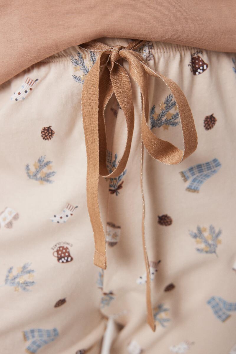 women'secret Pijama largo 100% algodón motivos navideños En línea