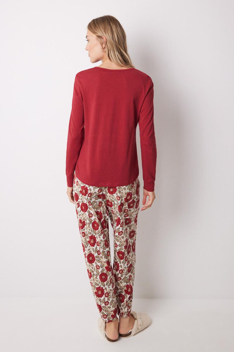 women'secret Camiseta manga larga 100% algodón rojo Venta caliente