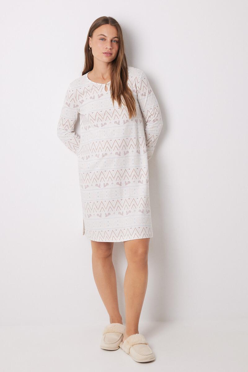 women'secret Camisón corto 100% algodón cenfas navideñas Liquidación