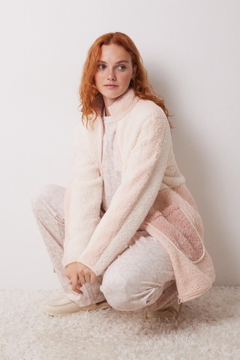 women'secret Pijama largo terciopelo rosa Mejor oferta