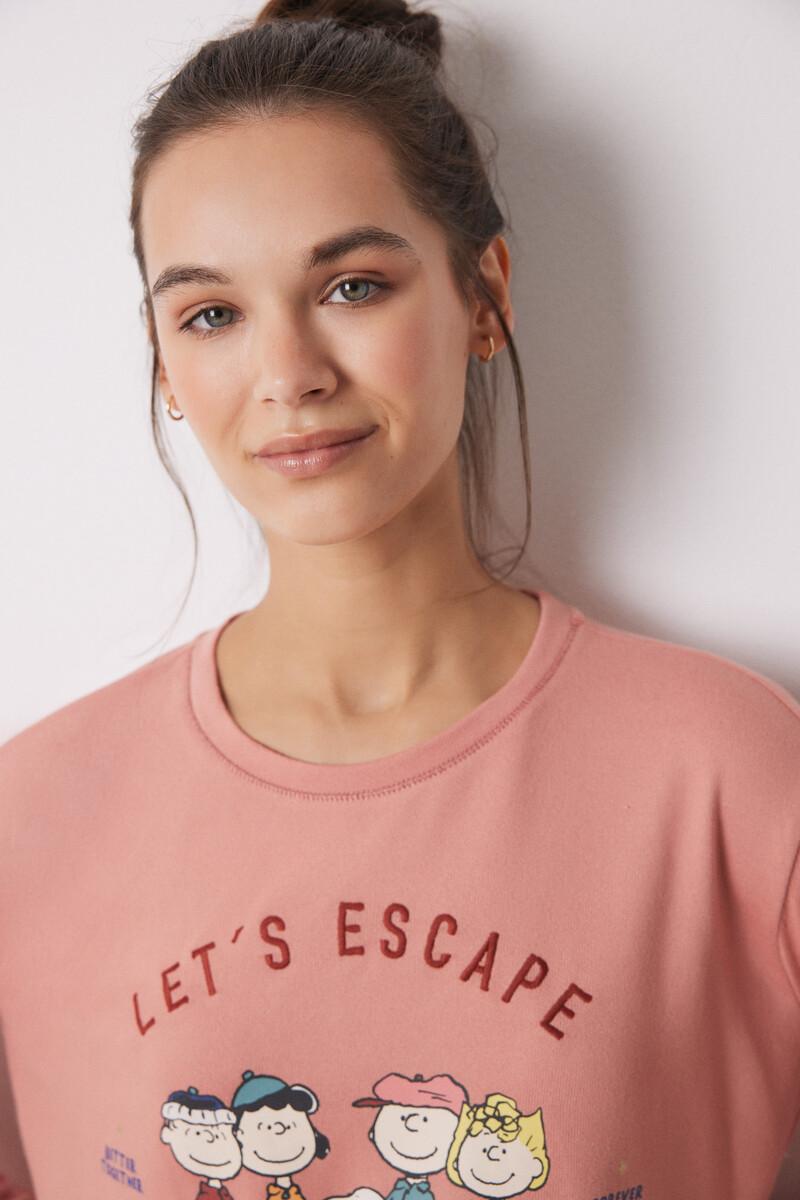 women'secret Pijama largo súper soft rosa Snoopy Rebajas online