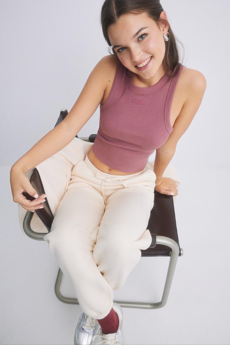 women'secret Pantalón jogger felpa amarillo claro Envío gratis