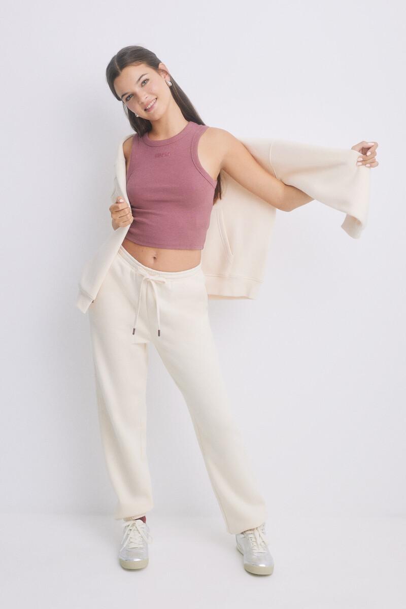 women'secret Pantalón jogger felpa amarillo claro Envío gratis