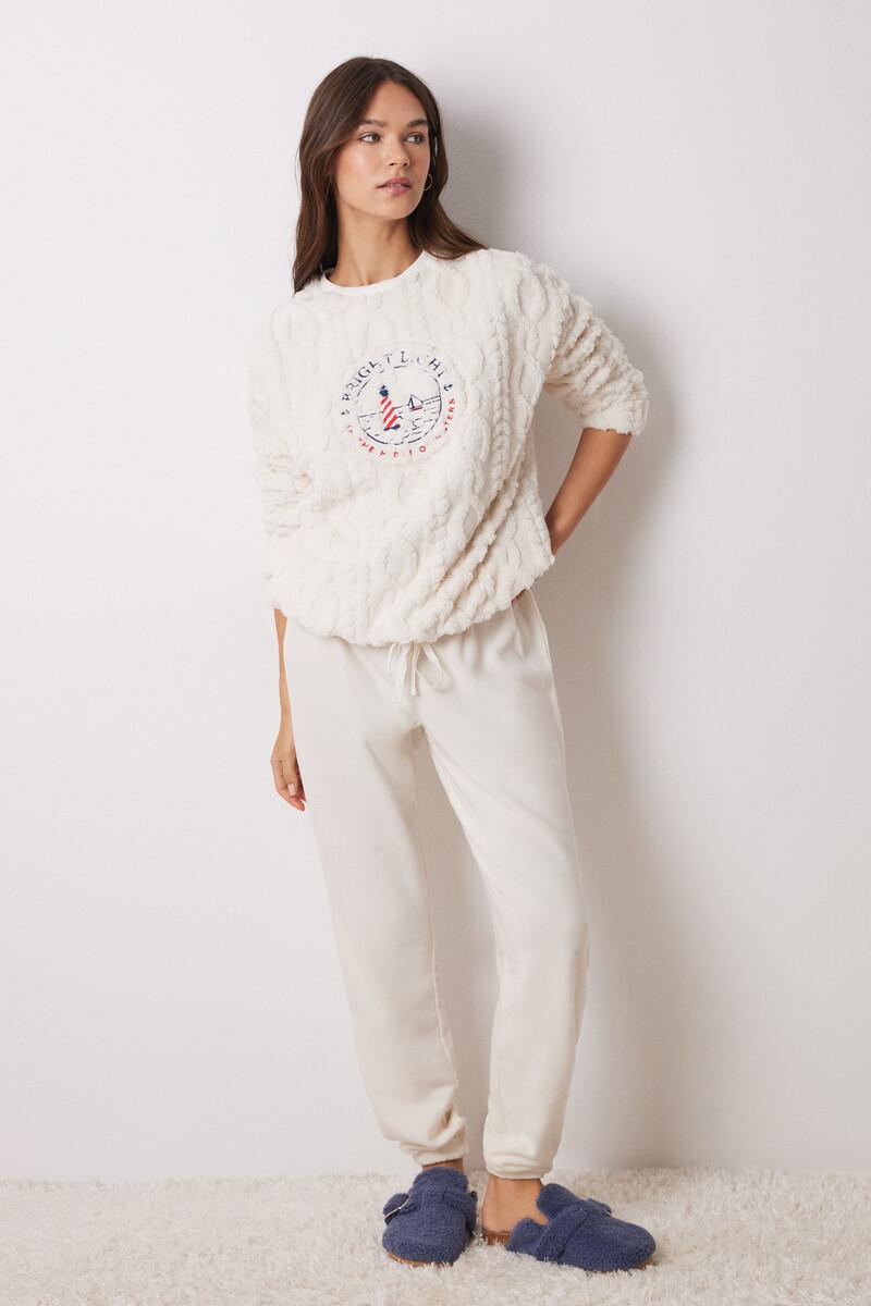 women'secret Pijama largo borreguito y polar suave Oferta especial
