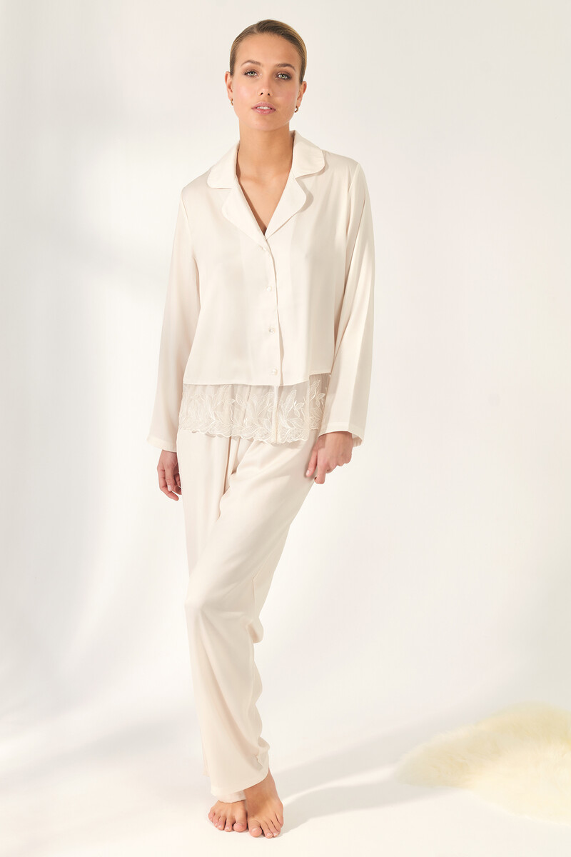 women'secret Pijama lencero camisero satén COMPRAR AHORA