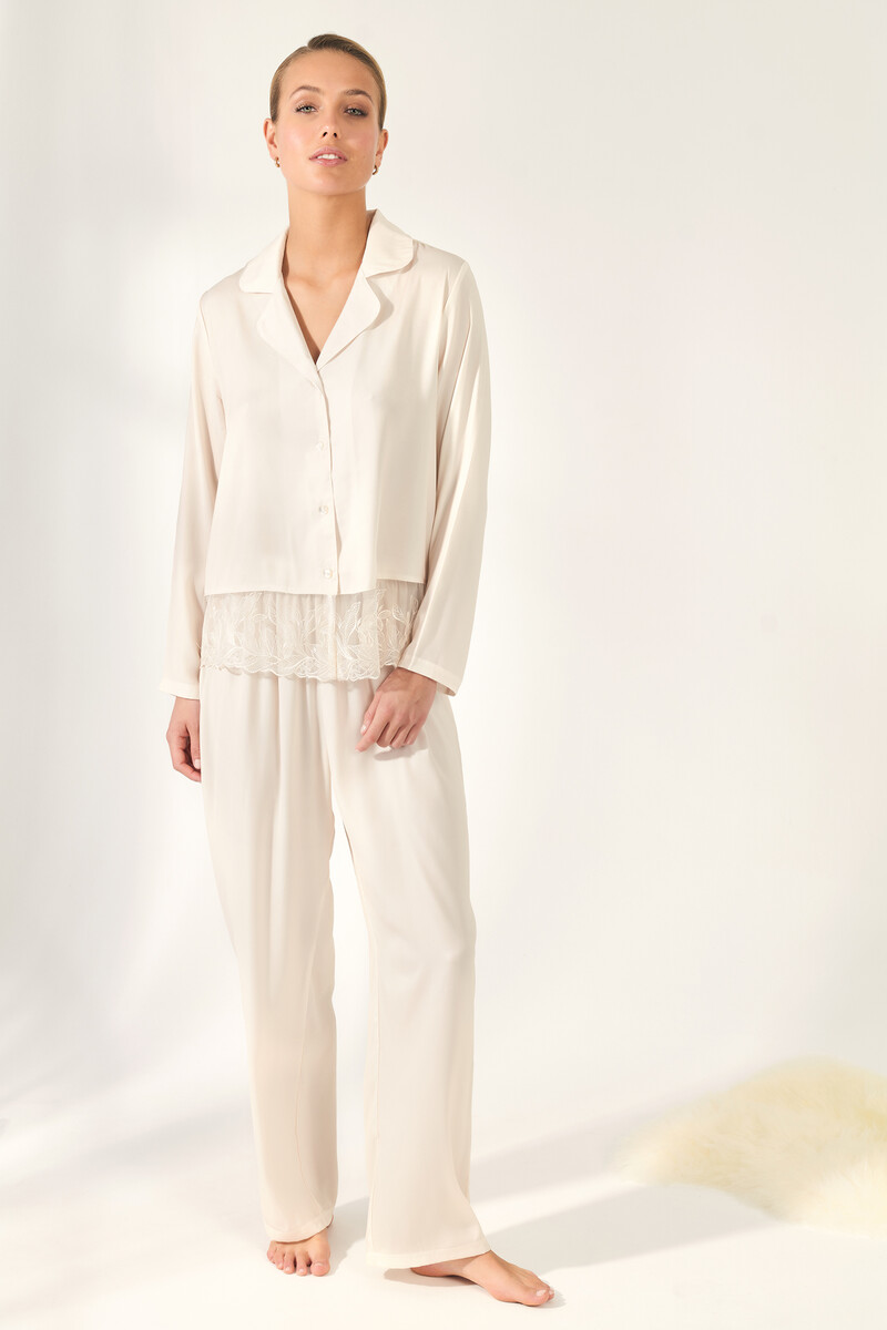 women'secret Pijama lencero camisero satén COMPRAR AHORA