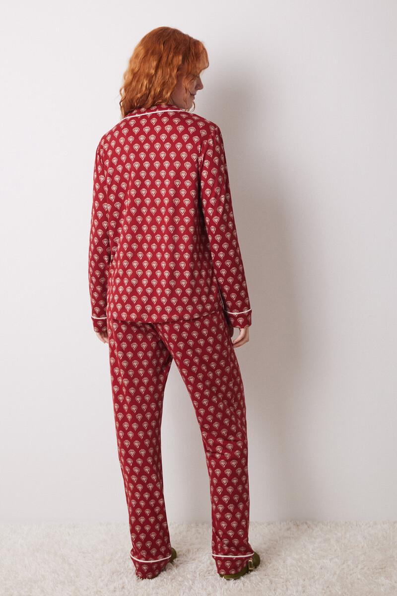 women'secret Pijama camisero largo rojo corazones Oferta especial de fábrica