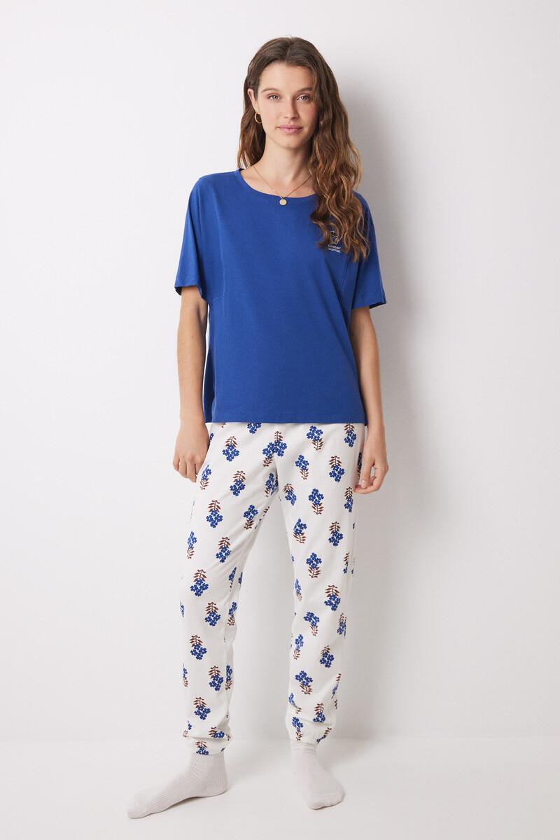 women'secret Camiseta manga corta 100% algodón azul Solo queda un día